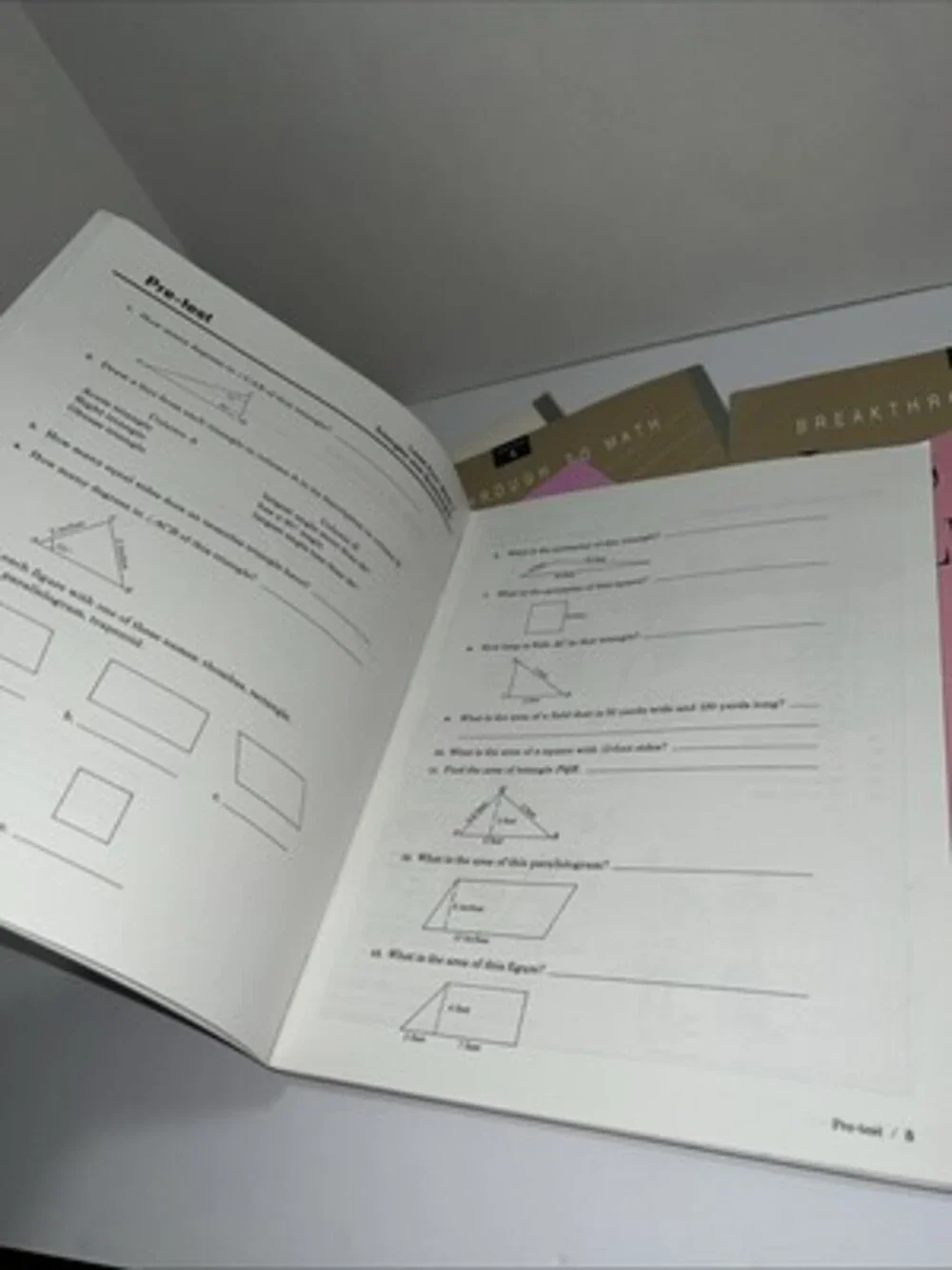 Breakthrough To Math Level 4 Set With Workbook (drawn On Back)